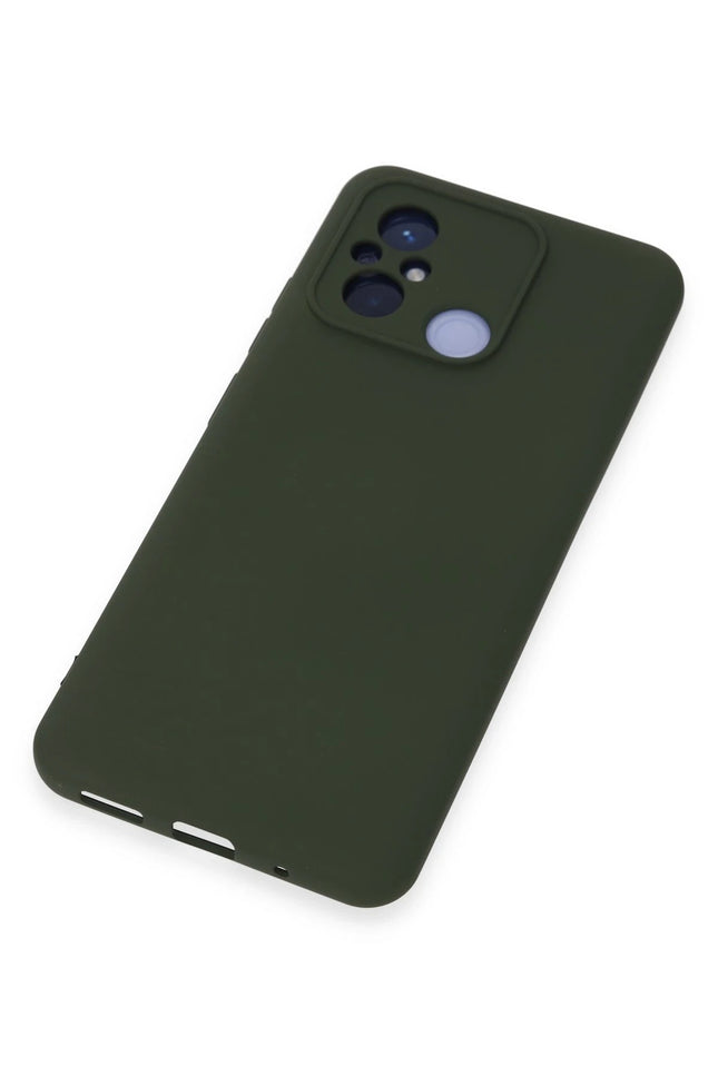 Xiaomi Redmi 12C Nano içi Kadife Silikon Kılıf - Koyu Yeşil 4
