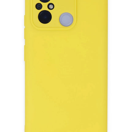 Xiaomi Redmi 12C Nano içi Kadife Silikon Kılıf - Sarı