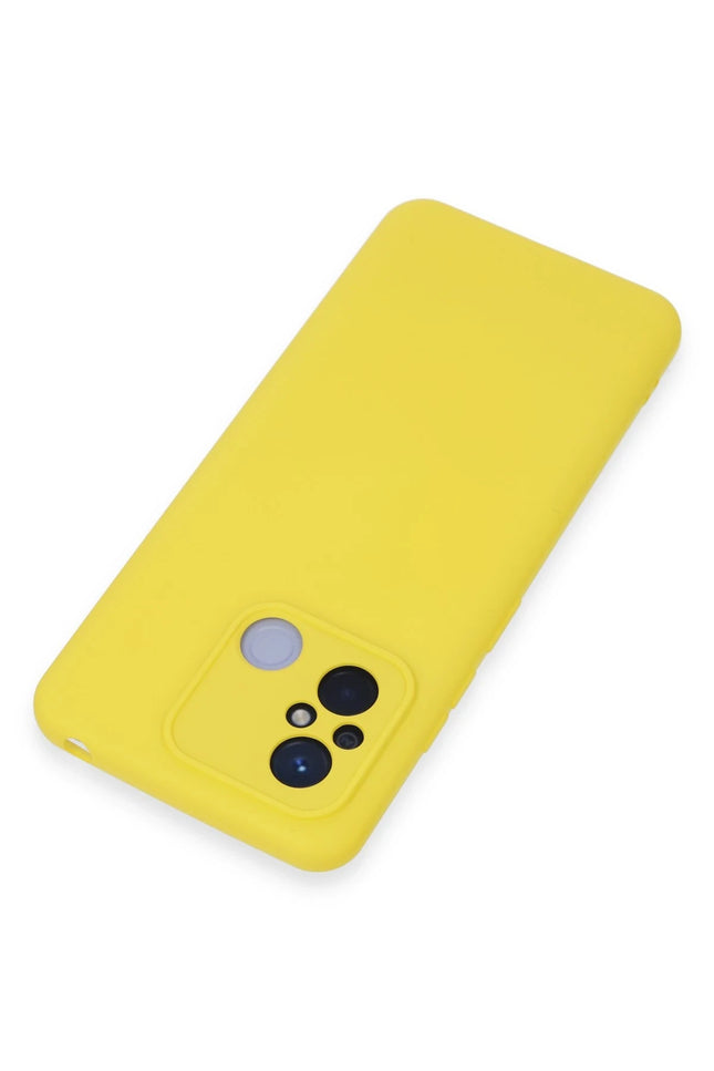 Xiaomi Redmi 12C Nano içi Kadife Silikon Kılıf - Sarı 3