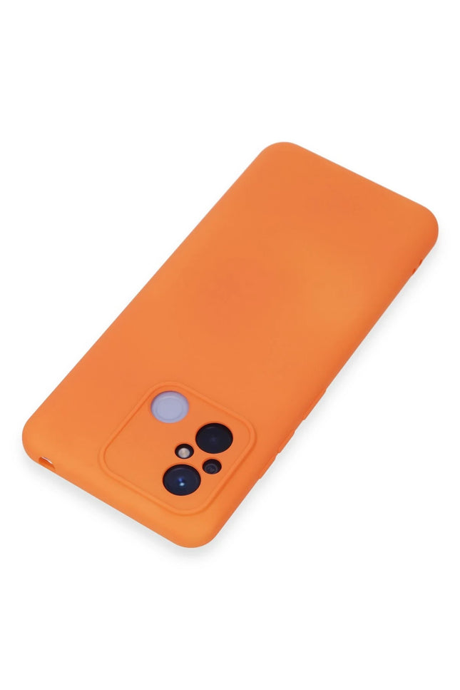 Xiaomi Redmi 12C Nano içi Kadife Silikon Kılıf - Turuncu 3
