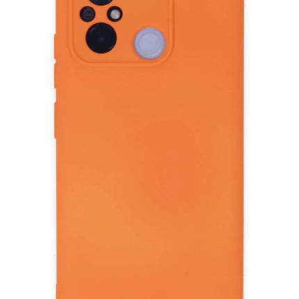 Xiaomi Redmi 12C Nano içi Kadife Silikon Kılıf - Turuncu
