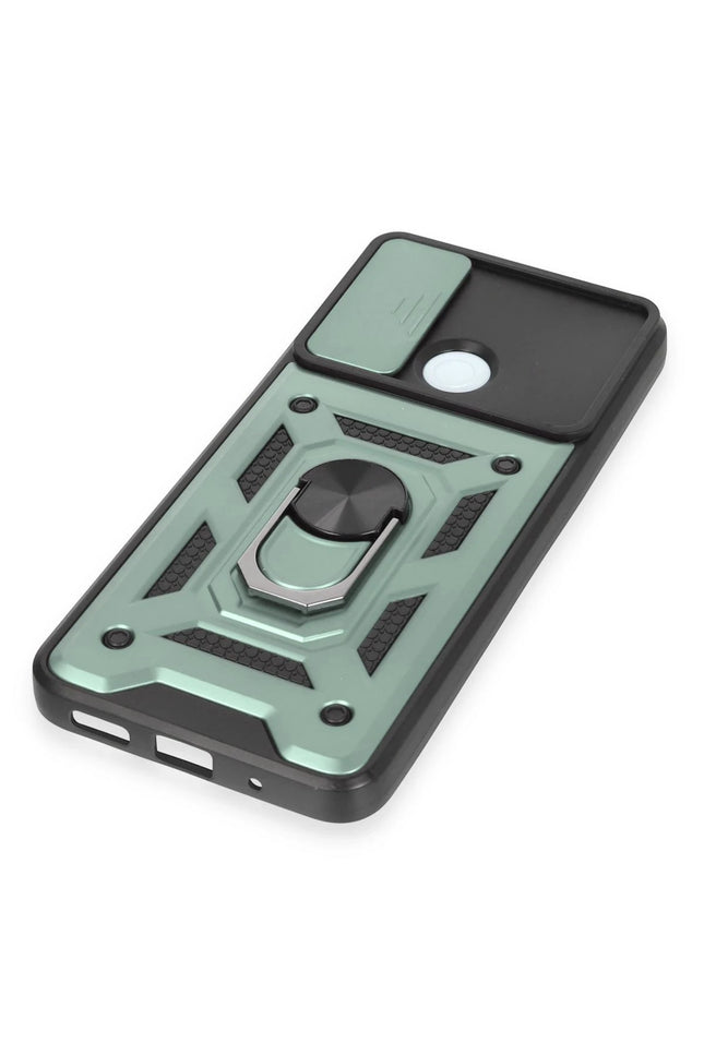 Xiaomi Redmi 12C Pars Lens Yüzüklü Silikon Kılıf - Yeşil 5