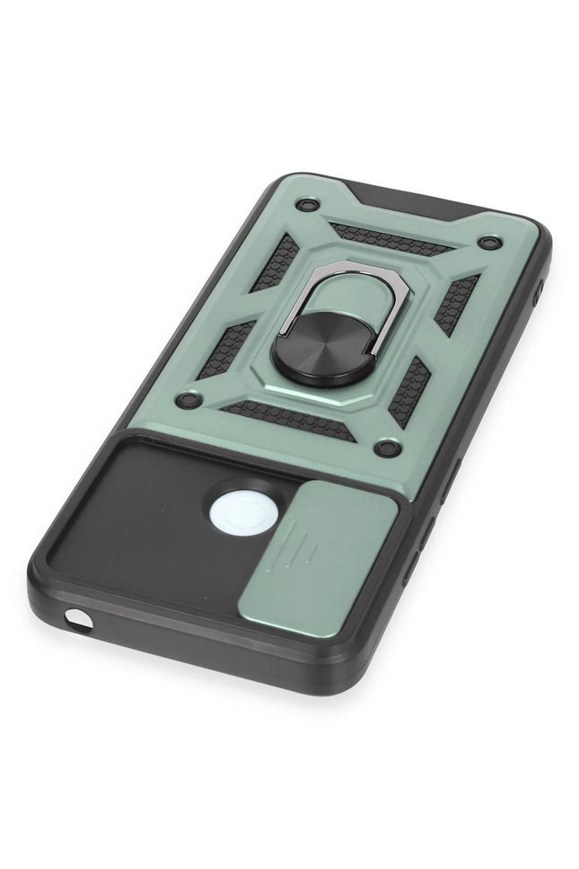 Xiaomi Redmi 12C Pars Lens Yüzüklü Silikon Kılıf - Yeşil 4