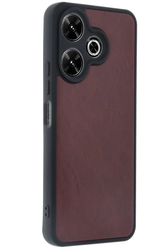 Xiaomi Redmi 13 4G Aras Deri Kapak Kılıf - Bordo 2
