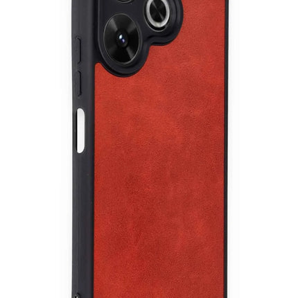Xiaomi Redmi 13 4G Aras Deri Kapak Kılıf - Kırmızı 2