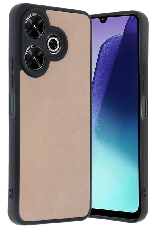 Xiaomi Redmi 13 4G Aras Deri Kapak Kılıf - Pudra