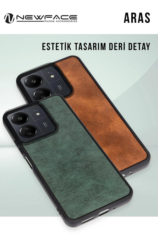 Xiaomi Redmi 13 4G Aras Deri Kapak Kılıf - Taba 3