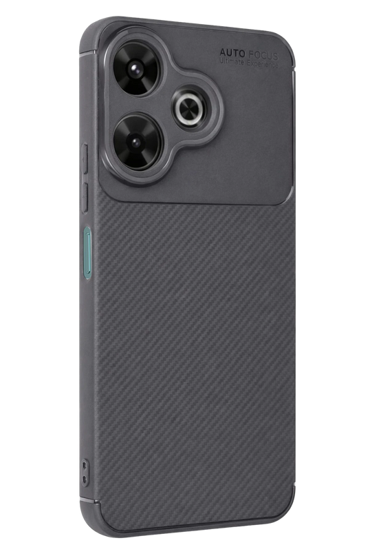 Xiaomi Redmi 13 4G Auto Focus Karbon Kapak Kılıf - Gri