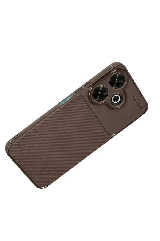 Xiaomi Redmi 13 4G Auto Focus Karbon Kapak Kılıf - Kahverengi 3