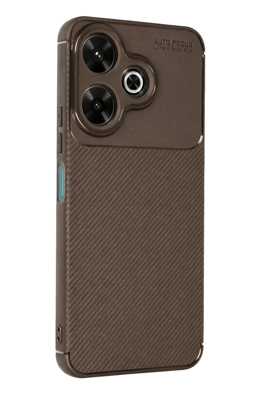 Xiaomi Redmi 13 4G Auto Focus Karbon Kapak Kılıf - Kahverengi