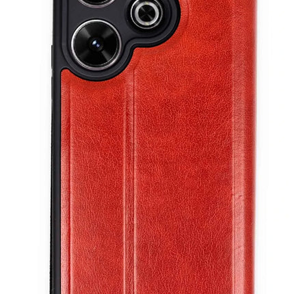 Xiaomi Redmi 13 4G Flip Cover Kılıf - Kırmızı