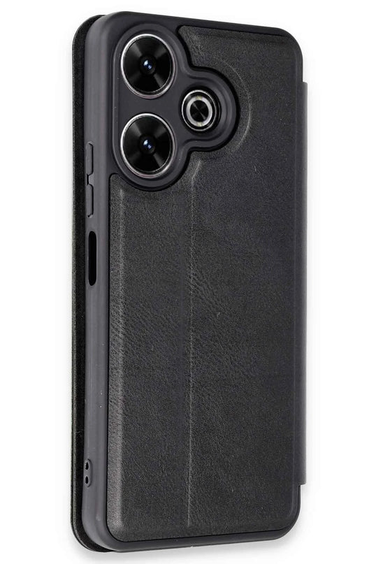 Xiaomi Redmi 13 4G Flip Cover Kılıf - Siyah 2