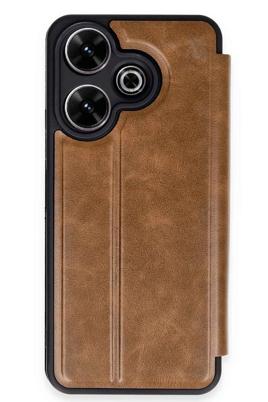 Xiaomi Redmi 13 4G Flip Cover Kılıf - Taba