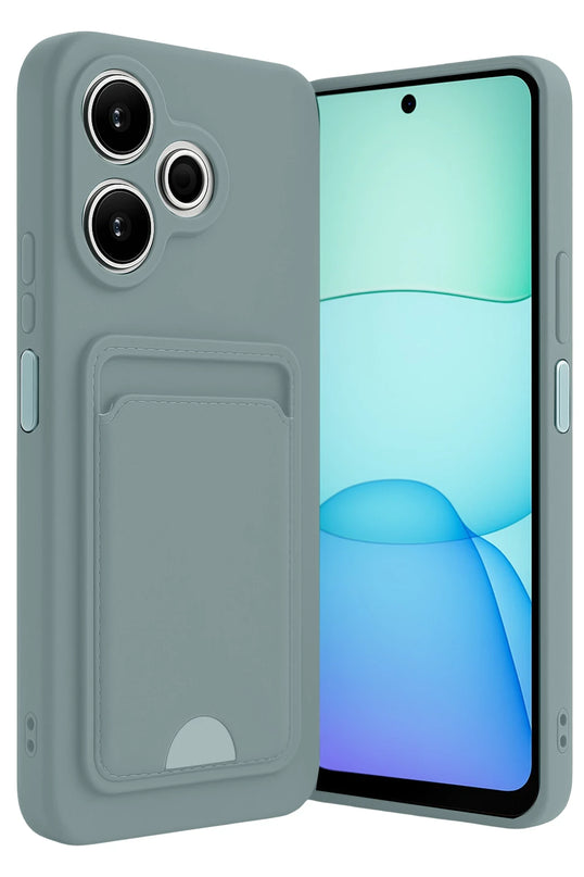 Xiaomi Redmi 13 4G Kelvin Kartvizitli Silikon Kılıf - Açık Yeşil