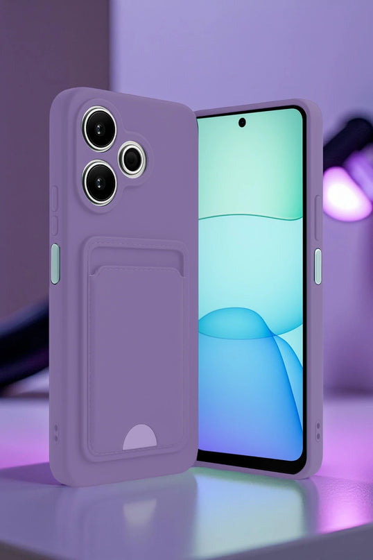 Xiaomi Redmi 13 4G Kelvin Kartvizitli Silikon Kılıf - Bordo 2