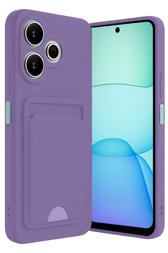 Xiaomi Redmi 13 4G Kelvin Kartvizitli Silikon Kılıf - Lila