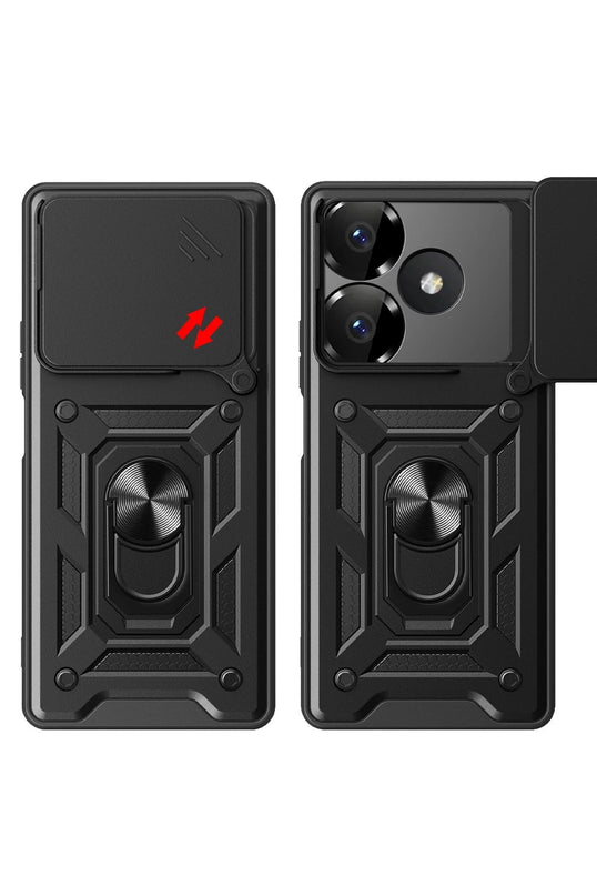 Xiaomi Redmi 13 4G Pars Lens Yüzüklü Silikon Kılıf - Yeşil 2