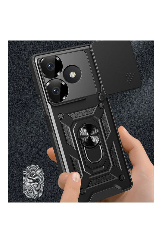 Xiaomi Redmi 13 4G Pars Lens Yüzüklü Silikon Kılıf - Yeşil 3