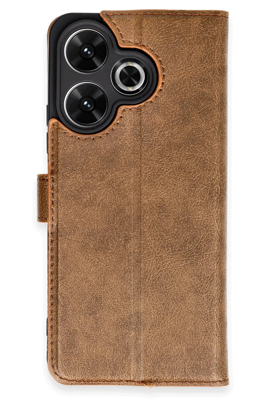 Xiaomi Redmi 13 4G Trend S Plus Kapaklı Kılıf - Taba