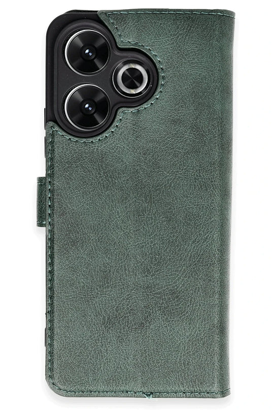 Xiaomi Redmi 13 4G Trend S Plus Kapaklı Kılıf - Yeşil