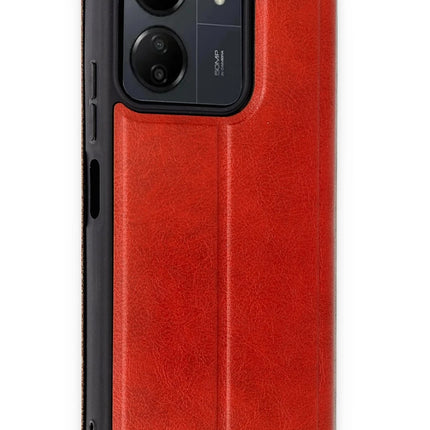 Xiaomi Redmi 13C Flip Cover Kılıf - Kırmızı 2