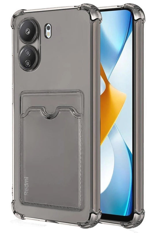 Xiaomi Redmi 13C Kart Şeffaf Silikon Kılıf