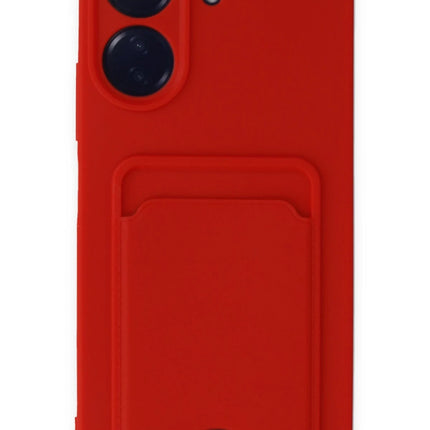 Xiaomi Redmi 13C Kelvin Kartvizitli Silikon Kılıf - Kırmızı