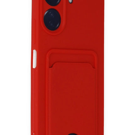Xiaomi Redmi 13C Kelvin Kartvizitli Silikon Kılıf - Kırmızı 2