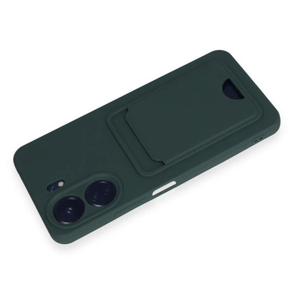 Xiaomi Redmi 13C Kelvin Kartvizitli Silikon Kılıf - Koyu Yeşil 3