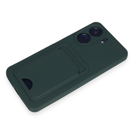 Xiaomi Redmi 13C Kelvin Kartvizitli Silikon Kılıf - Koyu Yeşil 4