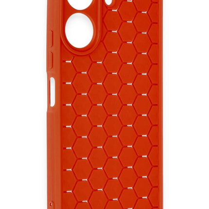 Xiaomi Redmi 13C Petek Silikon Kapak Kılıf - Kırmızı 3