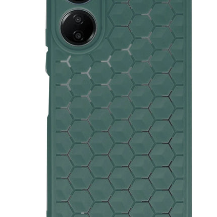 Xiaomi Redmi 13C Petek Silikon Kapak Kılıf - Koyu Yeşil