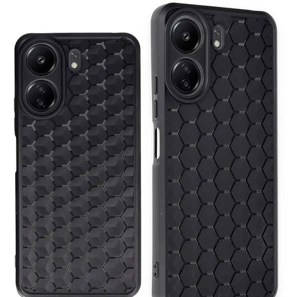 Xiaomi Redmi 13C Petek Silikon Kapak Kılıf - Siyah 3