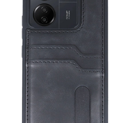 Xiaomi Redmi 13C Sara Kartvizitli Deri Kılıf - Siyah 2