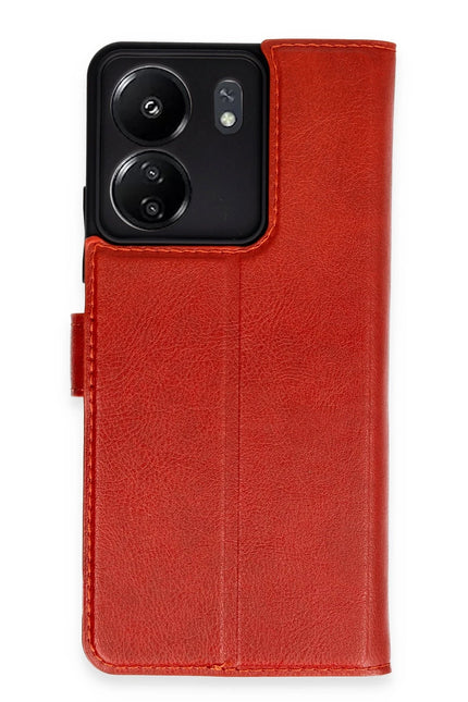 Xiaomi Redmi 13C Trend S Plus Kapaklı Kılıf - Kırmızı
