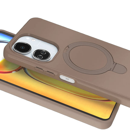 Xiaomi Redmi 13C Regal Magsafe Standlı Kapak Kılıf - Çöl Titanyum 3