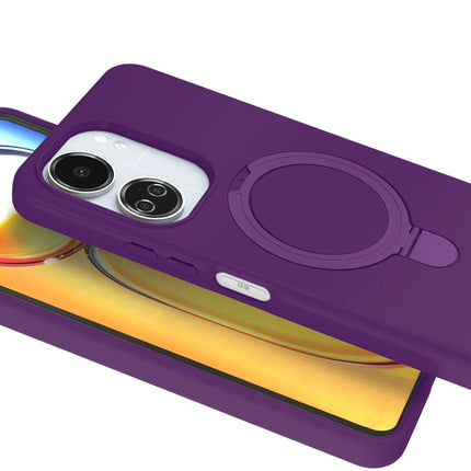 Xiaomi Redmi 13C Regal Magsafe Standlı Kapak Kılıf - Derin Mor 3