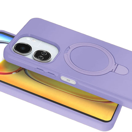 Xiaomi Redmi 13C Regal Magsafe Standlı Kapak Kılıf - Lila 3