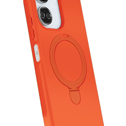 Xiaomi Redmi 13C Regal Magsafe Standlı Kapak Kılıf - Turuncu 2