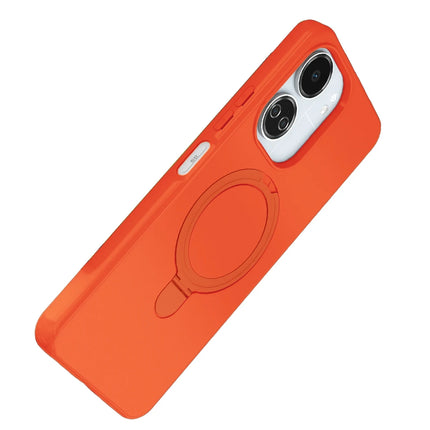 Xiaomi Redmi 13C Regal Magsafe Standlı Kapak Kılıf - Turuncu 4
