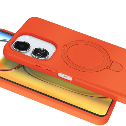 Xiaomi Redmi 13C Regal Magsafe Standlı Kapak Kılıf - Turuncu 3