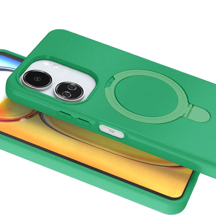 Xiaomi Redmi 13C Regal Magsafe Standlı Kapak Kılıf - Yeşil 3