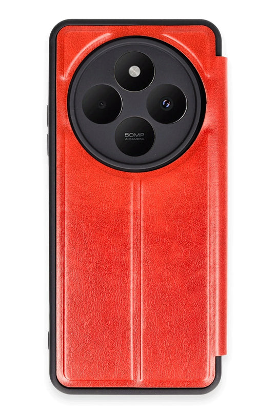 Xiaomi Redmi 14C Flip Cover Kılıf - Kırmızı