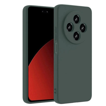 Xiaomi Redmi 14C Nano içi Kadife Silikon Kılıf - Koyu Yeşil