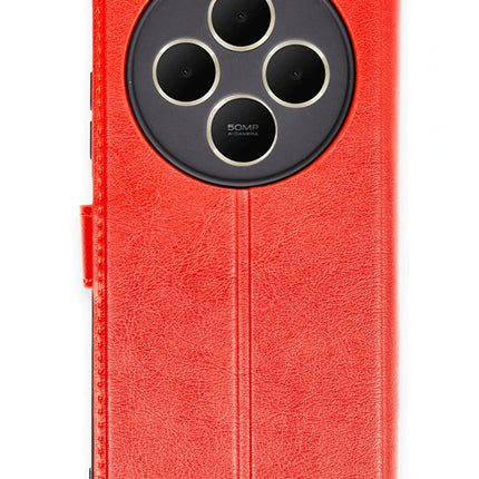 Xiaomi Redmi 14C Trend S Plus Kapaklı Kılıf - Kırmızı