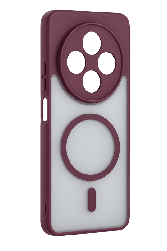 Xiaomi Redmi 14C Loji Magsafe Kapak Kılıf - Bordo