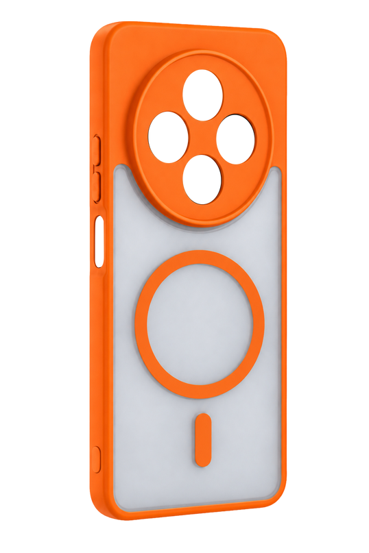 Xiaomi Redmi 14C Loji Magsafe Kapak Kılıf - Turuncu
