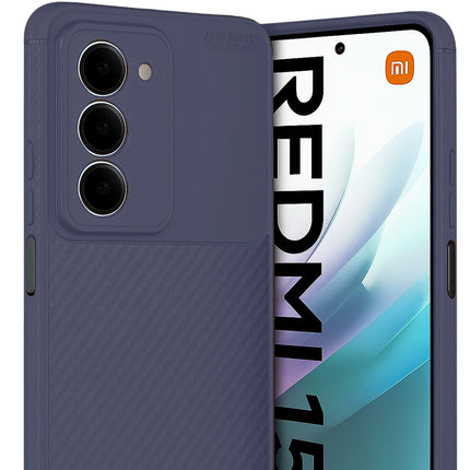 Xiaomi Redmi 15 4G Auto Focus Karbon Kapak Kılıf - Lacivert 2