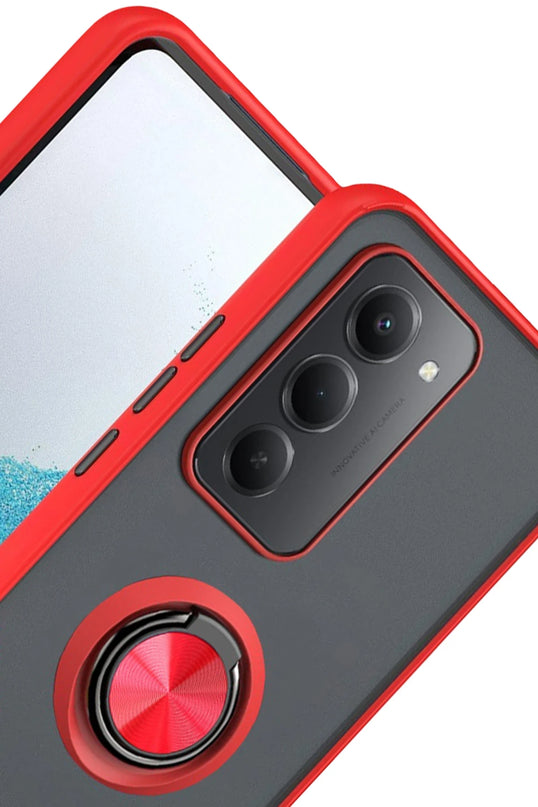 Xiaomi Redmi 15 4G Montreal Yüzüklü Silikon Kapak Kılıf - Kırmızı 2