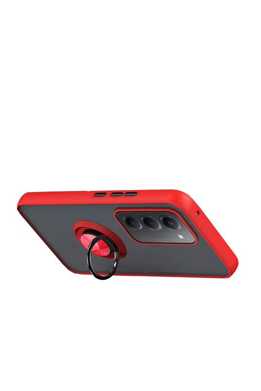 Xiaomi Redmi 15 4G Montreal Yüzüklü Silikon Kapak Kılıf - Kırmızı 3